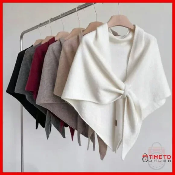 Large Knitted Shawl Wrap, Polyester Pashmina, Versatile All-Season Scarf - Picture 7 of 8